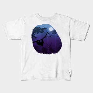 CITY NIGHTLIFE SLOTH (SILHOUETTE Kids T-Shirt